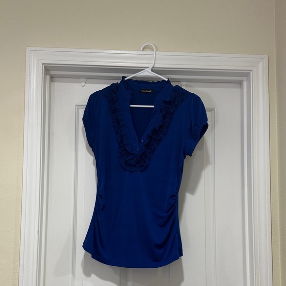 HeartSoul Royal Blue Ruffled Blouse - Picture 1 of 1